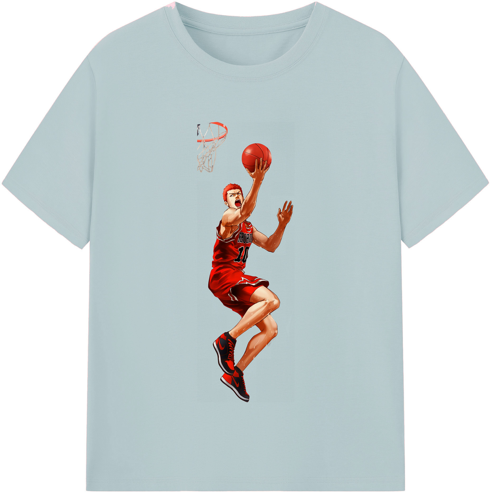 SLAM DUNK／スラムダンク 綿100％半袖Tシャツ（フロントプリント）
